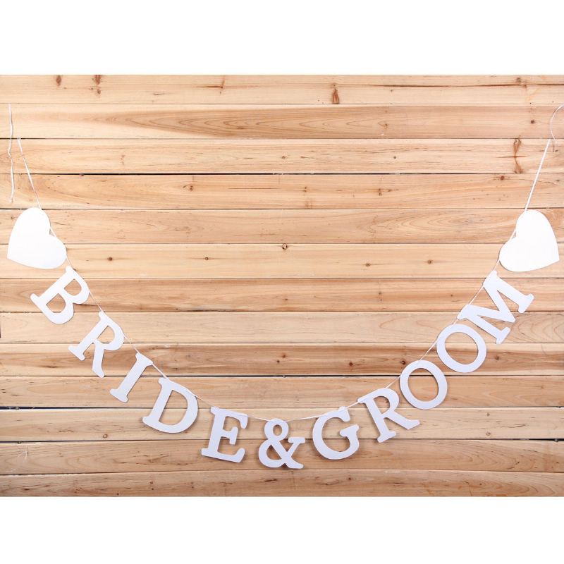 Vintage Wedding Bunting Banner Garland Svatební Párty Foto Rekvizity Závěsné Dekorace Nástěnné