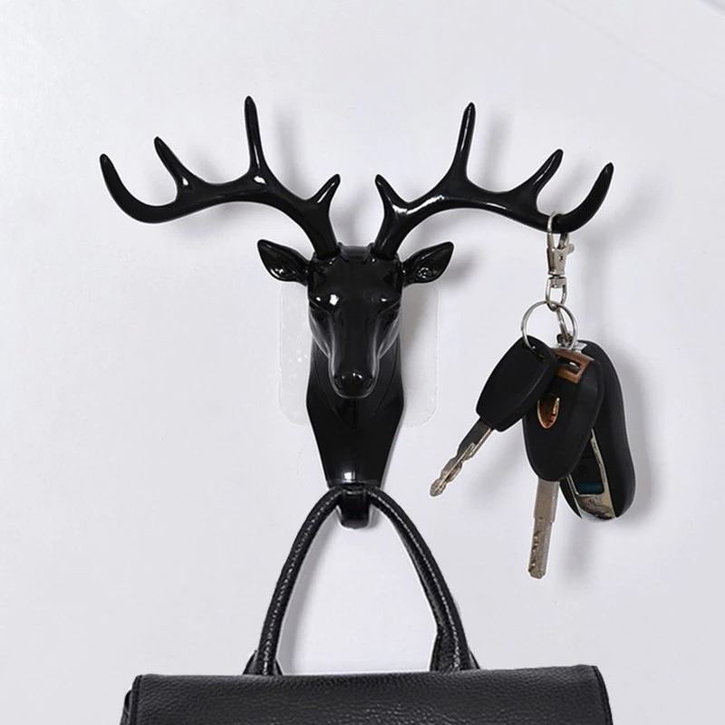 Závěsný Háček Vintage Deer Head Keys Deštník Jacket Šála Věšák