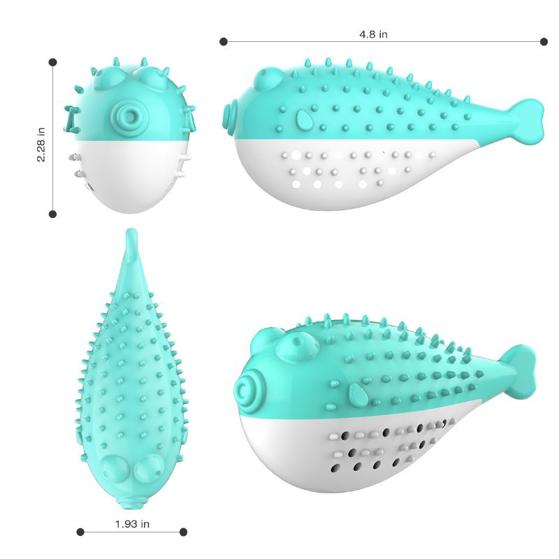 Cat Interactive Fish Toy Catnip Zubní Kartáček