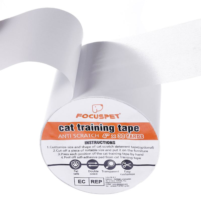 Focuspet Pet Scratch Tape Deterrent 4" X 33 Yards (33% Širší) Nábytkové Chrániče Od Cats Cat Training Pad Oboustranné Nábytku