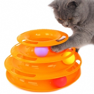 Hračka Pro Kočky Interaktivní Hrací Kruhová Dráha Uspokojí Pohyblivé Kuličky