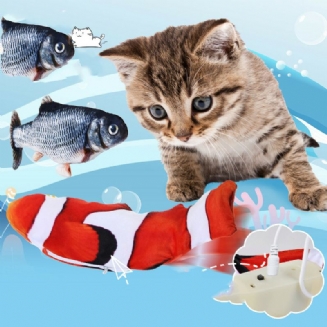 Jeteven Cat Clownfish Kapr S Catnip Nabíjecí Kabel Hračka Pro Štěňata Potřeby Pro Domácí Mazlíčky Pes Hraje