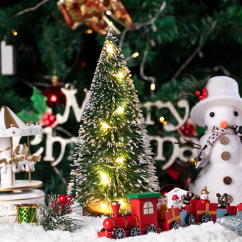 2023 Vánoční Led Světelný Stromeček Mini Dekorativní Na Domácí Párty Dekorace Pro Výzdobu