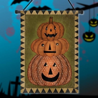 30x45cm Halloween Dýně Polyester Uvítací Vlajka Zahradní Sváteční Dekorace