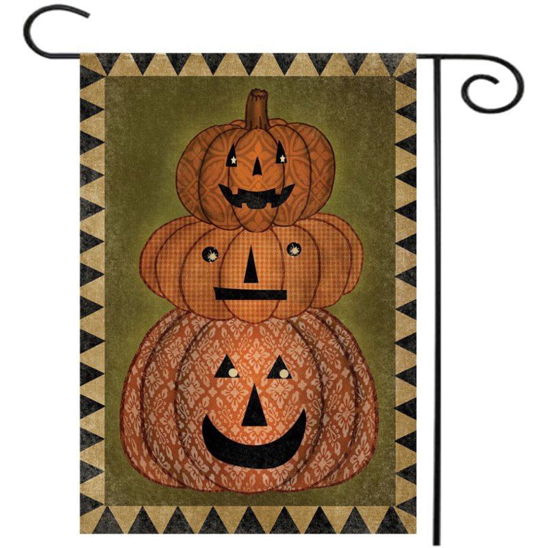 30x45cm Halloween Dýně Polyester Uvítací Vlajka Zahradní Sváteční Dekorace