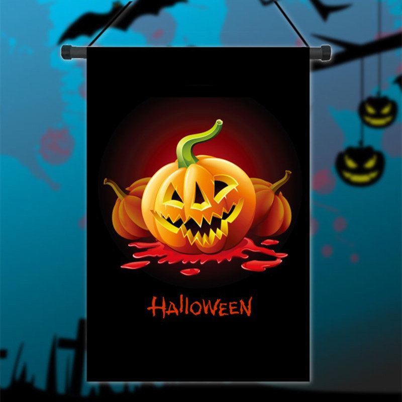 30x45cm Halloween Polyester Demon Dumpkin Flag Zahradní Sváteční Dekorace