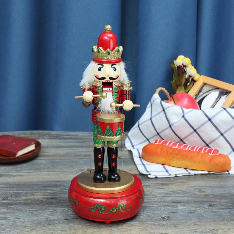 32cm Wooden Guard Louskáček Voják Hračka Music Box Vánoční Dekorace Dárek