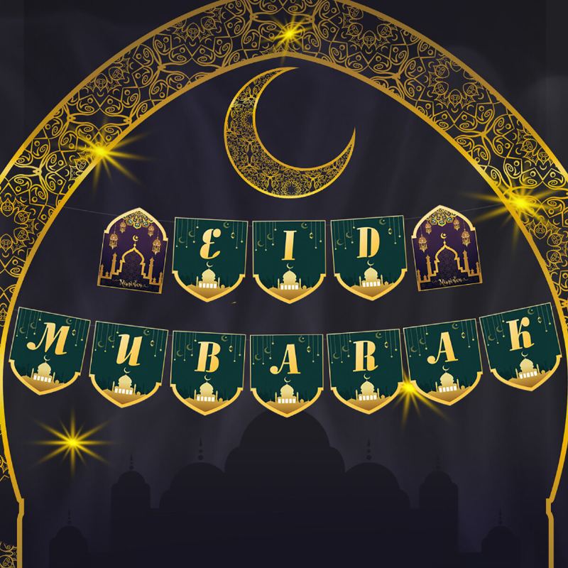 37ks/sada Eid Ramadan Mubarak Pentagram Baner Party Fólie Balónky Home Decor