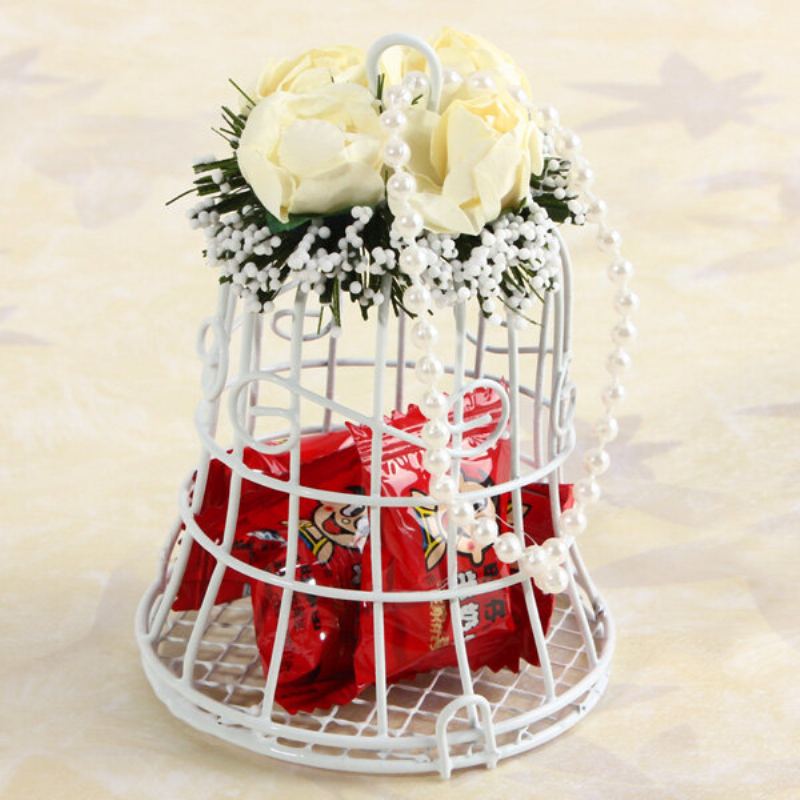 Bird Cage Wedding Candy Sweet Box Party Dárkové Bonboniéry Čokoládový Květ Metel Box