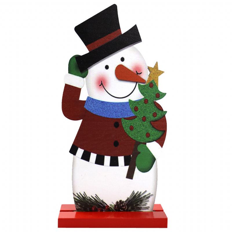Diy Dřevěné Řemesla Vánoční Sněhulák Los Ozdoby Dekorace Santa Claus Stolní