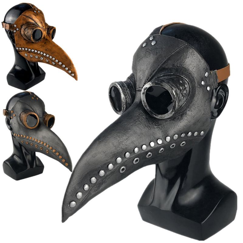 Halloween Cosplay Steampunk Plague Doctor Mask Bird Beak Props Retr Gotické Masky