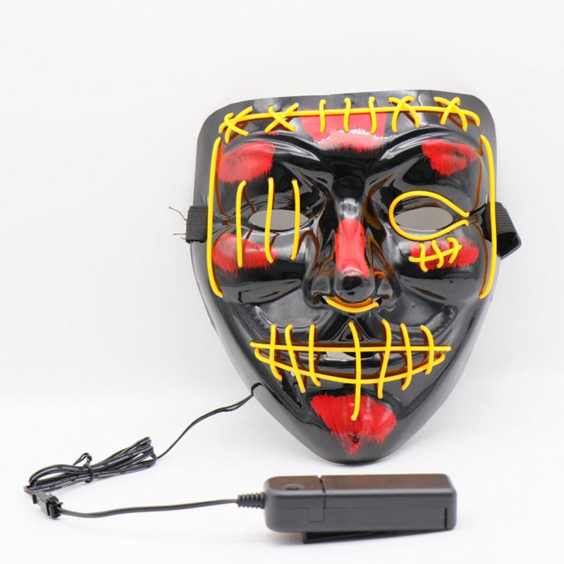 Halloween Led Multicolor Luminous Mask Rozsviťte The Purge Movie Costume Party