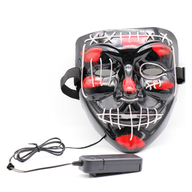 Halloween Led Multicolor Luminous Mask Rozsviťte The Purge Movie Costume Party