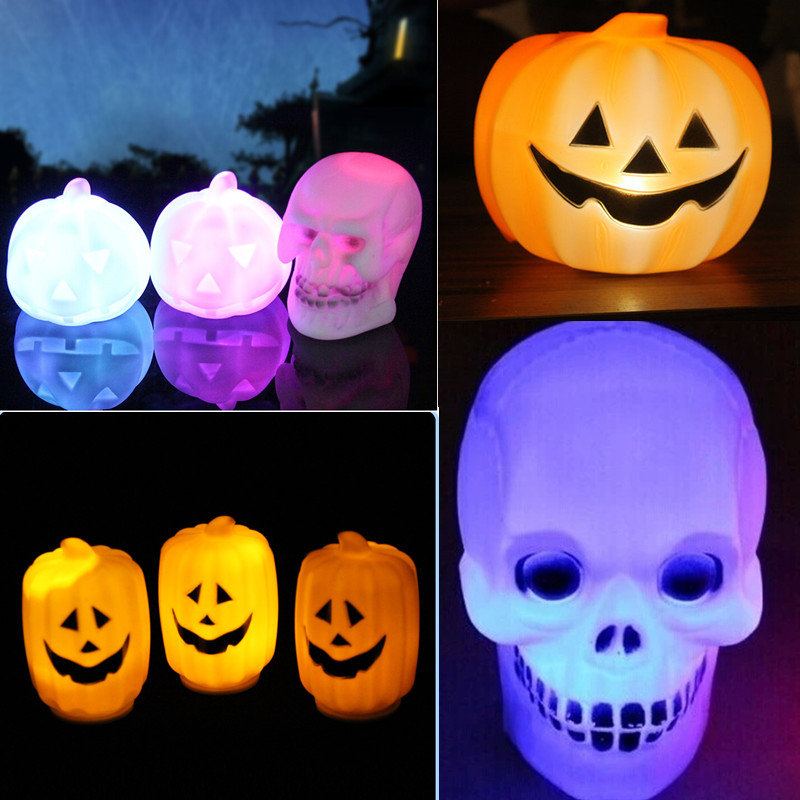 Halloween Led Pumpking Skull Lamp Light Party Dekorace
