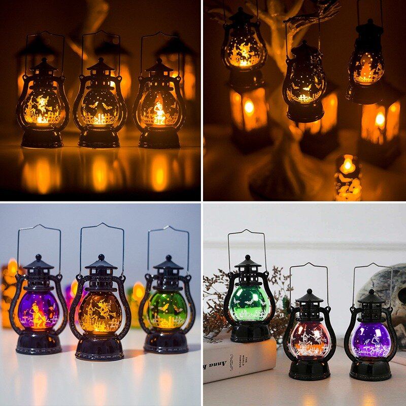 Halloween Retro Galvanické Malé Olejové Lampy Wind Light Oslnivé Hračky Pro Domácí Barovou Školu Decor