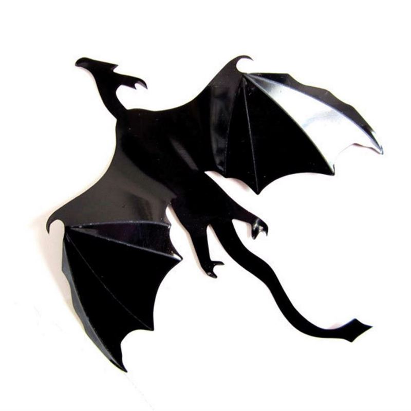 Halloween Spooky 3d Pterosauří Nástěnná Skleněná Samolepka Na Zeď Party Dekorace 7ks