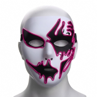 Halloweenská Maska Led Svítící Blikající Party Masky Svítí Taneční Halloweenské Cosplay Rekvizity