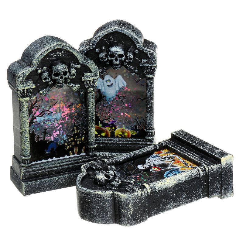 Halloweenský Náhrobek Light Box Světelné Dekorace Prop Náhrobní Kámen Led Téma Party Decor