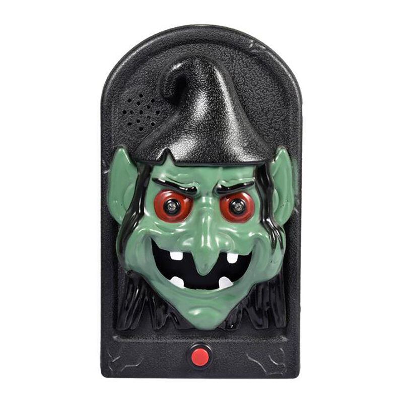 Halloweenský Zvonek Zářící Znějící Hororová Hračka Na Uvítanou Zavěšení Na Dveře Dekorace Lebky Hororové Rekvizity Závěsný
