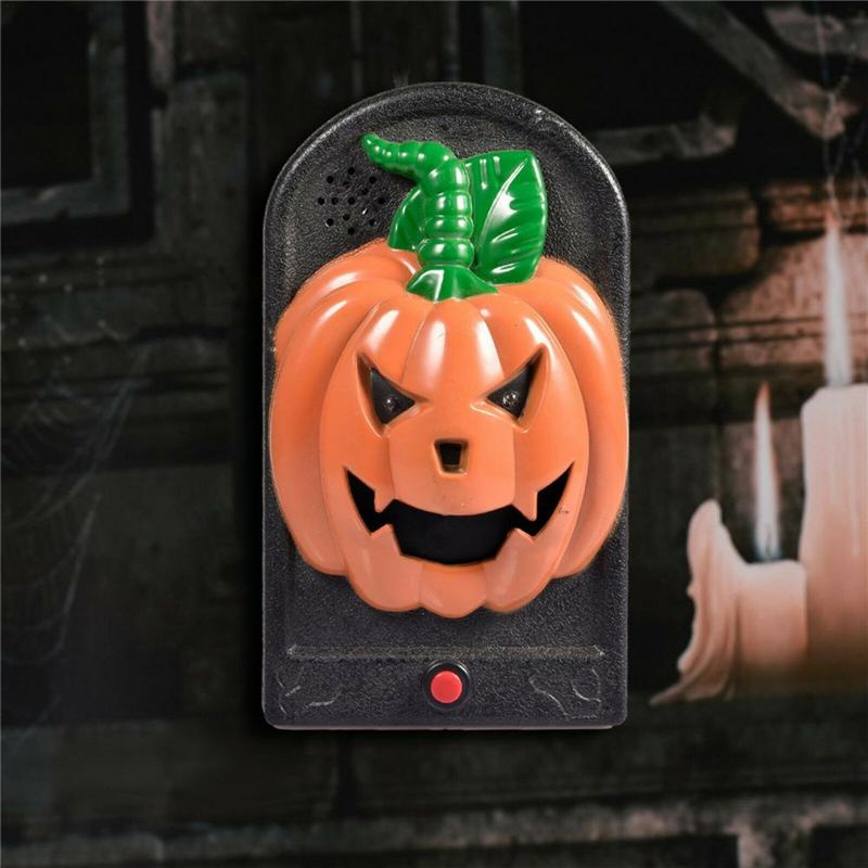 Halloweenský Zvonek Zářící Znějící Hororová Hračka Na Uvítanou Zavěšení Na Dveře Dekorace Lebky Hororové Rekvizity Závěsný