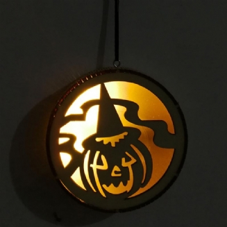 Jm01493 Dýňové Dřevěné Led Světlo Halloween Dekorace Nástěnná Lampa Pro Slavnostní Party