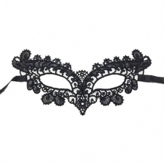 Lace Women Maska Na Obličej Masquerade Party Ples Prom Halloween Costume Masky Na Oči - Černá