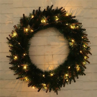 Led Osvětlení Vánoční Věnec Strom Dveře Nástěnné Dekorace Party Girlanda