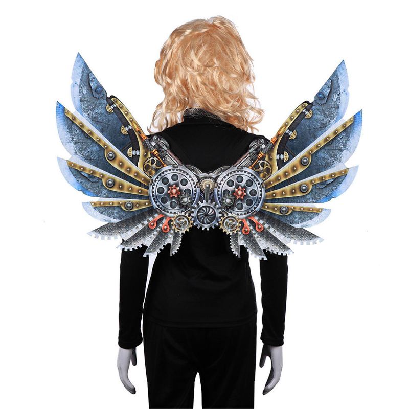 Mardi Gras Steampunk Gear Wings Cosplay Karnevalová Párty Unisex Kostýmové Rekvizity Křídel