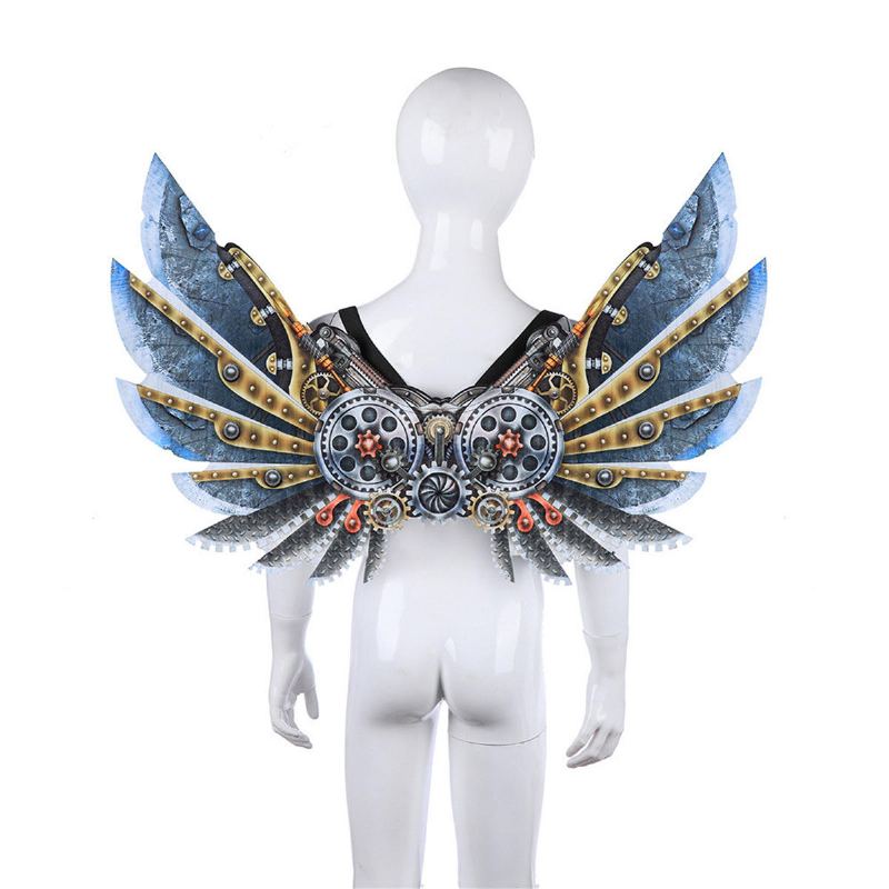 Mardi Gras Steampunk Gear Wings Cosplay Karnevalová Párty Unisex Kostýmové Rekvizity Křídel