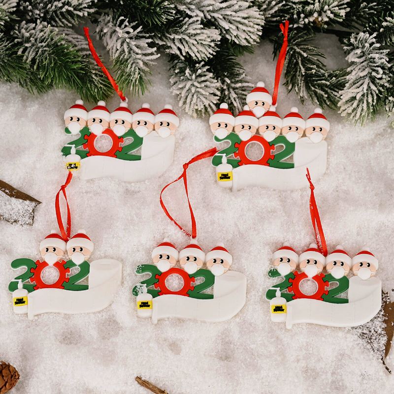 Maska Santa Sněhulák Ornament Diy Jméno Pozdravy Vánoční Ozdoba Na Stromeček