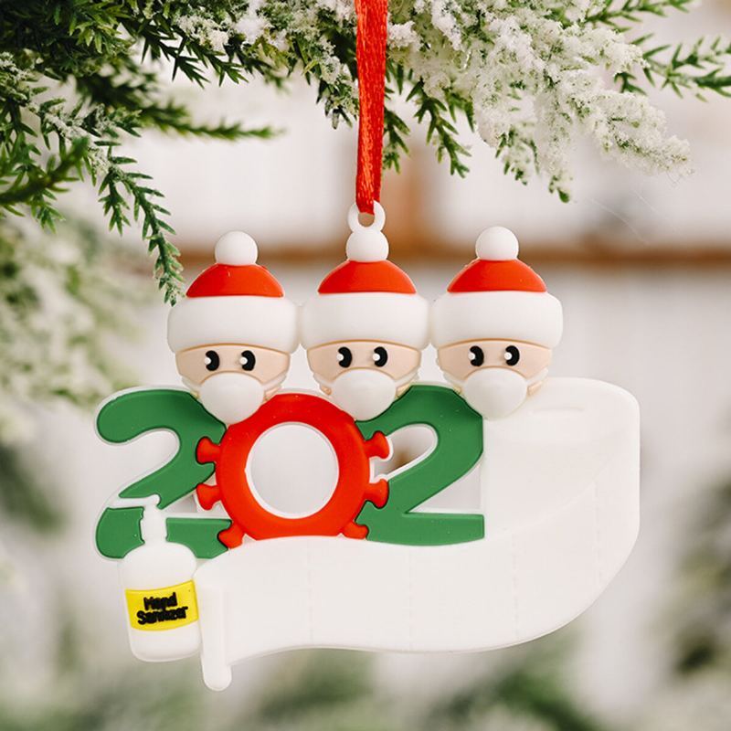 Maska Santa Sněhulák Ornament Diy Jméno Pozdravy Vánoční Ozdoba Na Stromeček