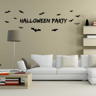 Miico Aw9352 Halloweenská Samolepka Na Zeď Odnímatelné Samolepky Pro Halloweenskou Párty Dekorace Pokojové
