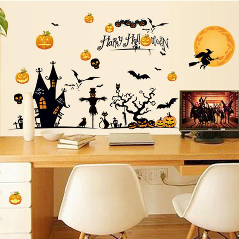 Miico Mj8006 Halloween Nálepka Kreslená Odnímatelná Na Zeď Pro Halloweenskou Výzdobu Výzdoba Pokoje