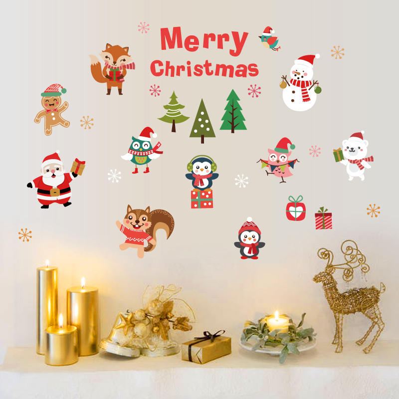 Miico Sk6038 Christmas Sticker Novetly Cartoon Stickers For Kids Room Decoration Party