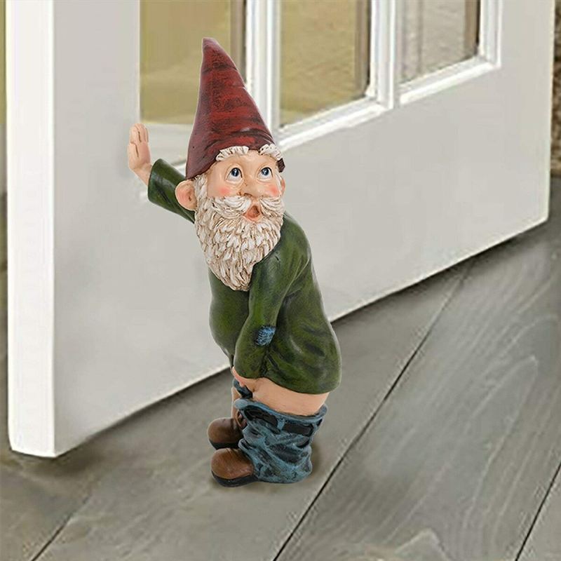 Pryskyřice Funny Naughty Garden Gnome Pro Vnitřní Nebo Venkovní Dekorace Na Trávník