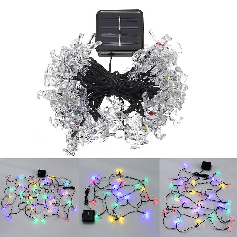 Solární 20/30/50 Led Osvětlení Jelení Víla Řetězec Vánoční Večírek Zahradní Venkovní Lampa