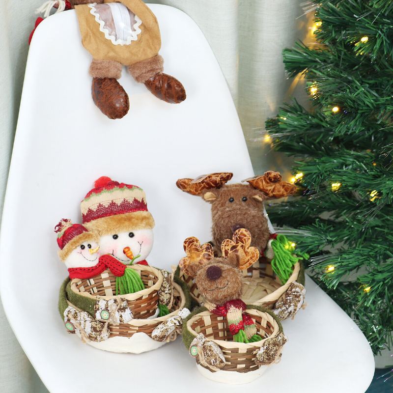 Vánoční Dekorace Košík Na Cukroví Stolní Ozdoby Dětské Na Cukrovinky Krabička Na