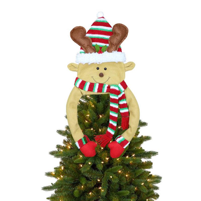 Vánoční Stromeček Sněhulák Elk Deer Santa Topper Ornament Strom Party Dekorace