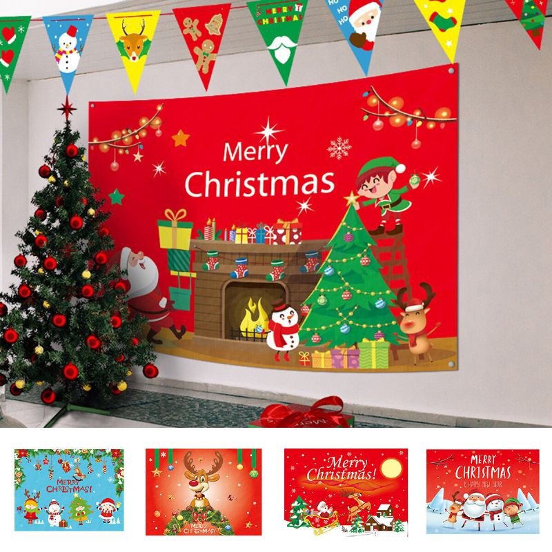 Vánoční Wall Art Závěsné Tapiserie Dekor Pozadí Tkanina Pro Domácí Dekorace