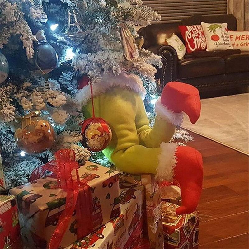 Vánoční Zloděj Ukradl Pytlovinový Věnec Ozdoby Santa Claus
