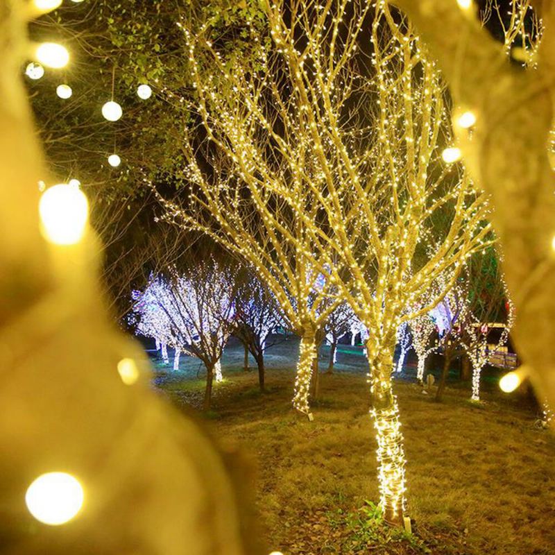 10 M 2023 Vánoční Stromek Víla Led Voděodolný Světelný Řetěz Girlanda Domácí Zahrada Svatební Párty Venkovní Sváteční Dekorace