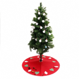 100 cm Červená Sukně Vánoční Stromeček Koberec Party Dárek Dekor Pad Ornaments Round Mat