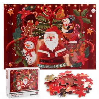 1000ks Vánoční Santa Sněhulák Elk Puzzle Skládačka Pro Dospělé Pro Děti Dárek