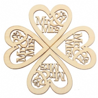 10ks Dřevěné Laserem Vyřezávané Tvary Srdce Řemeslné Ozdoby Dekorace Svatební Laskavosti