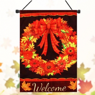 12.5''x18'' Podzimní Věnec Zahradní Vlajka Vítejte Listí Květinové Dekorace Briarwood Lane