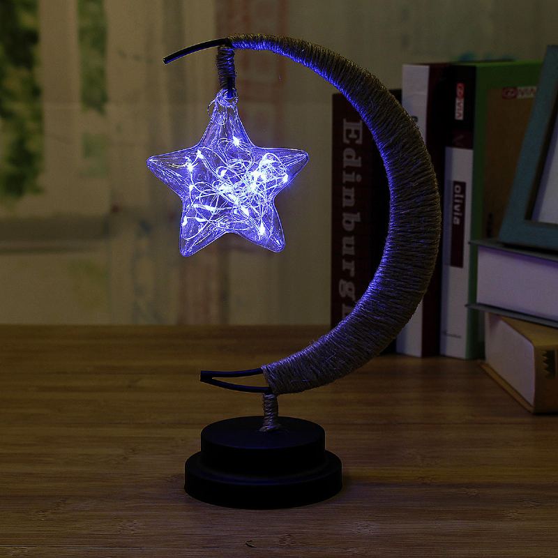 3d Battery Star Night Light Glass Led Home Party Lampa Přání K Vánocům