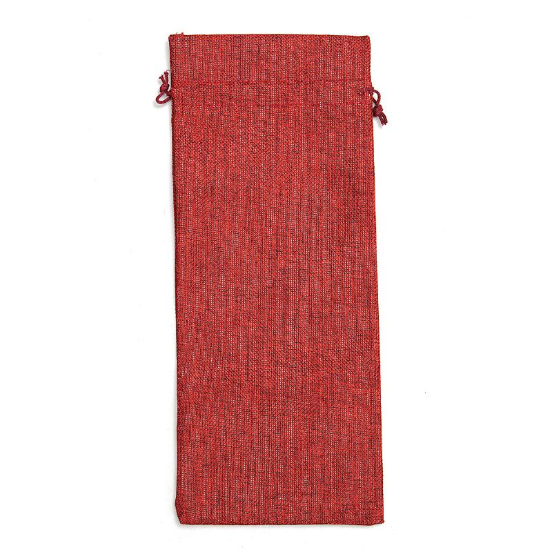 5ks Přírodní Jutová Pytlovina Vintage Svatební Dárky Hessian Wine Bottle Bags