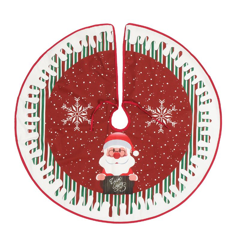 90cm Vánoční Sukně Santa Tree Ornament Podložka Na Šaty Border Party Dekorace