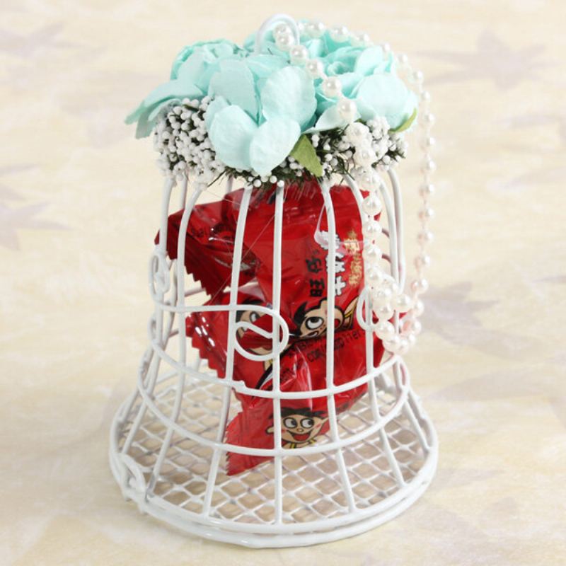 Bird Cage Wedding Candy Sweet Box Party Dárkové Bonboniéry Čokoládový Květ Metel Box