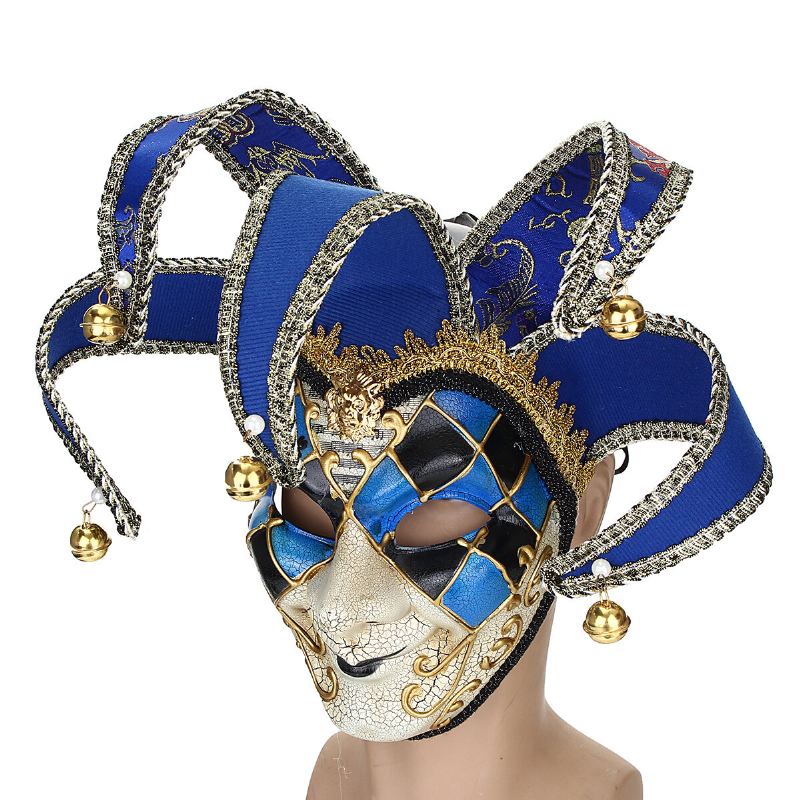 Červená Černá Modrá Maska Klauna Halloween European American Atmosphere Dress Mask